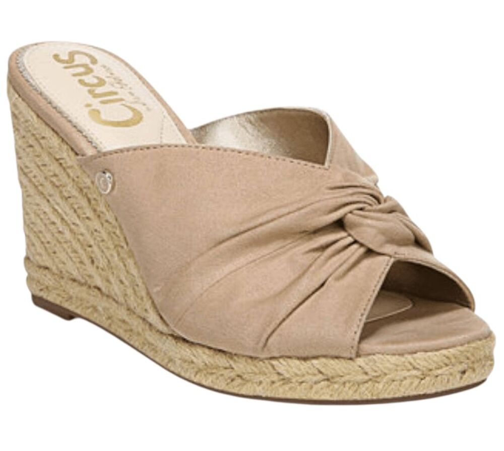 CIRCUS BY SAM EDELMAN Bea Wedge Espadrille Sandals Size 8.5M